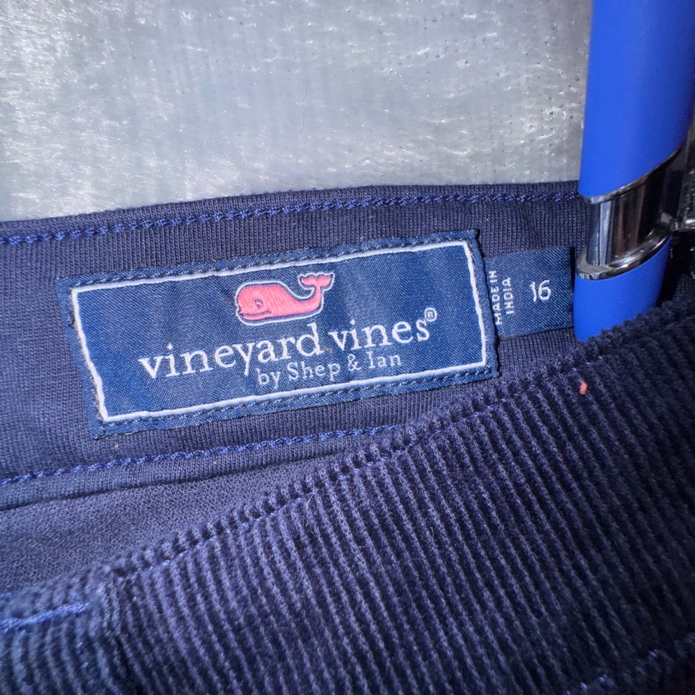Vineyard Vines Boys 16 Corduroy Pants Navy Blue Classic Adjustable Waist 29x27 - Picture 7 of 12